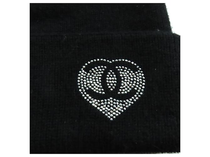 CHANEL COCO Mark Kaschmir Strickmütze Schwarz - Ansicht 7