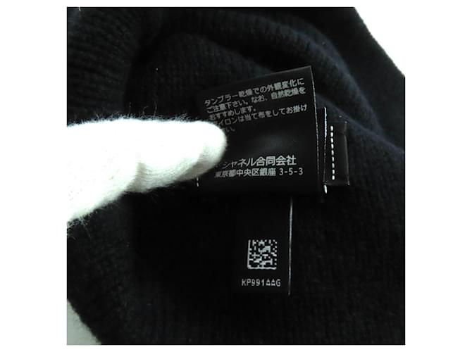 CHANEL COCO Mark Kaschmir Strickmütze Schwarz - Ansicht 9