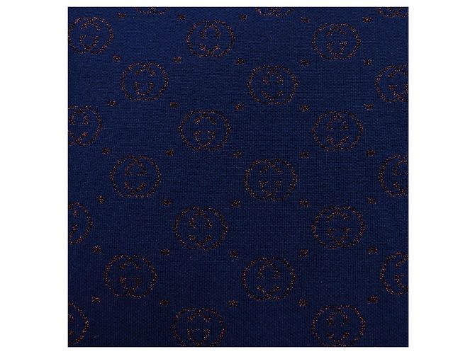 Gonna in maglia di lana jacquard lamé GGPattern di Gucci Blu - vista 5
