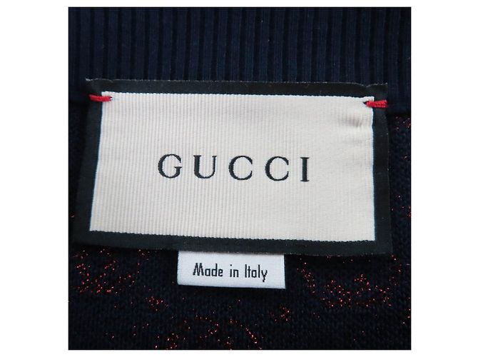 Gonna in maglia di lana jacquard lamé GGPattern di Gucci Blu - vista 6