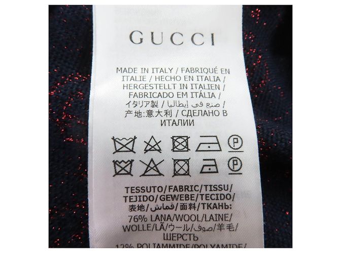 Gonna in maglia di lana jacquard lamé GGPattern di Gucci Blu - vista 8