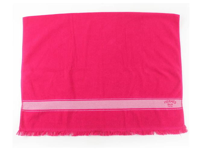 Serviette de plage en coton Hermès Yachting PM Large Rose - vue 2