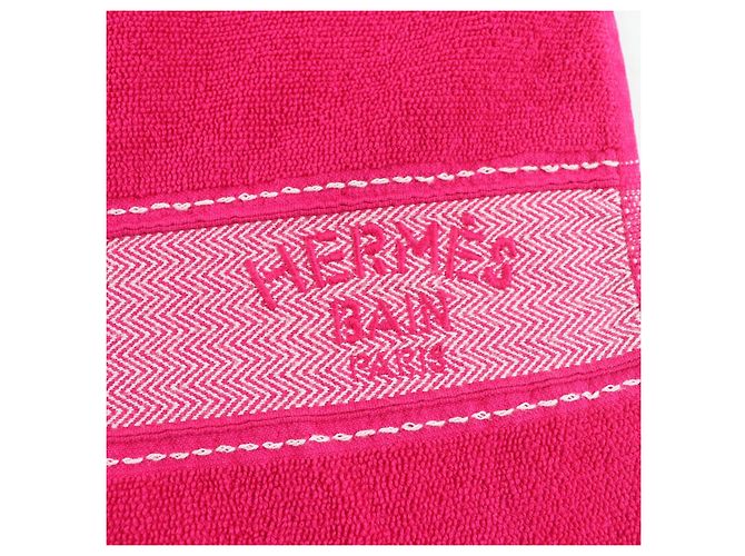 Serviette de plage en coton Hermès Yachting PM Large Rose - vue 4