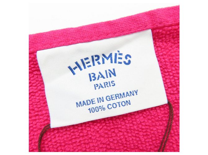 Serviette de plage en coton Hermès Yachting PM Large Rose - vue 6