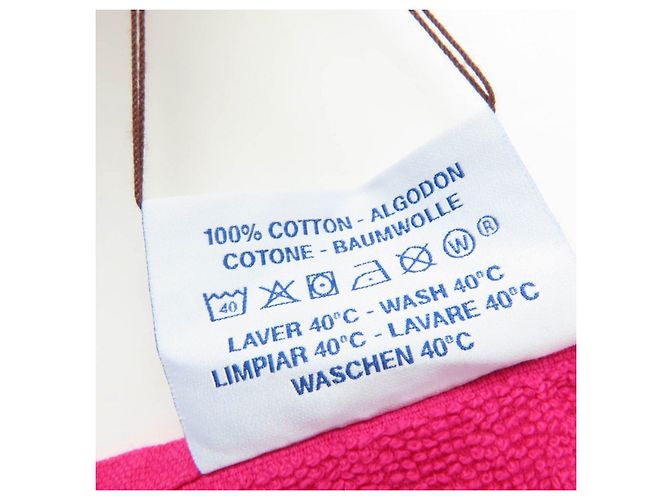 Serviette de plage en coton Hermès Yachting PM Large Rose - vue 7