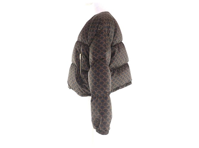 Céline Celine Down Polyamide Jacket Brown - view 2