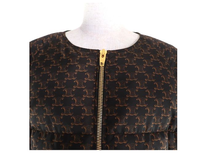 Céline Celine Down Polyamide Jacket Brown - view 4