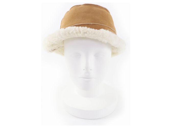 Loewe Bucket Hat aus Lammleder mit Logo Braun - Ansicht 2