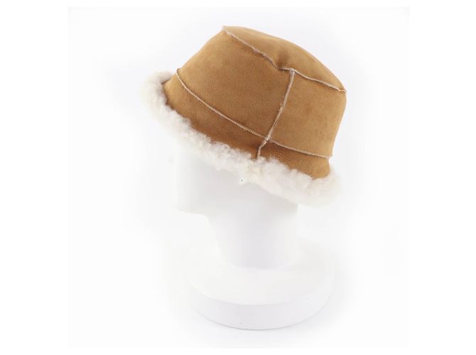 Loewe Bucket Hat aus Lammleder mit Logo Braun - Ansicht 3