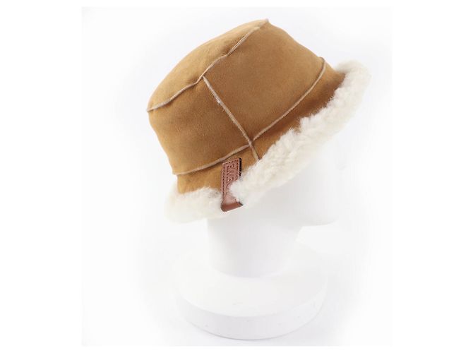 Loewe Bucket Hat aus Lammleder mit Logo Braun - Ansicht 5