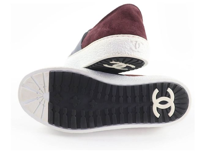 Sneakers Chanel COCO Mark Tweed Suede Marrone - vista 7