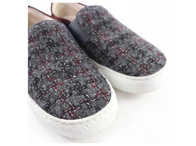 Sneakers Chanel COCO Mark Tweed Suede Marrone - vista 8