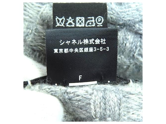 Chanel COCO Mark Kaschmir Strickmütze Braun - Ansicht 10