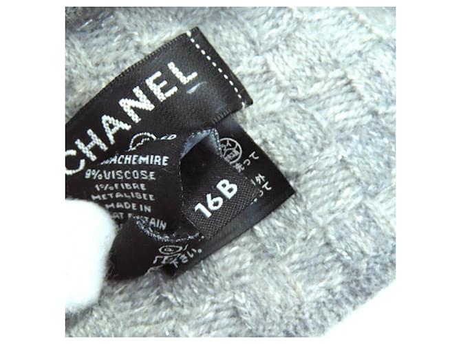 Chanel COCO Mark Kaschmir Strickmütze Braun - Ansicht 11