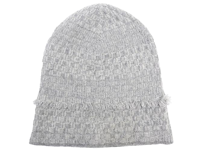 Chanel COCO Mark Kaschmir Strickmütze Braun - Ansicht 2