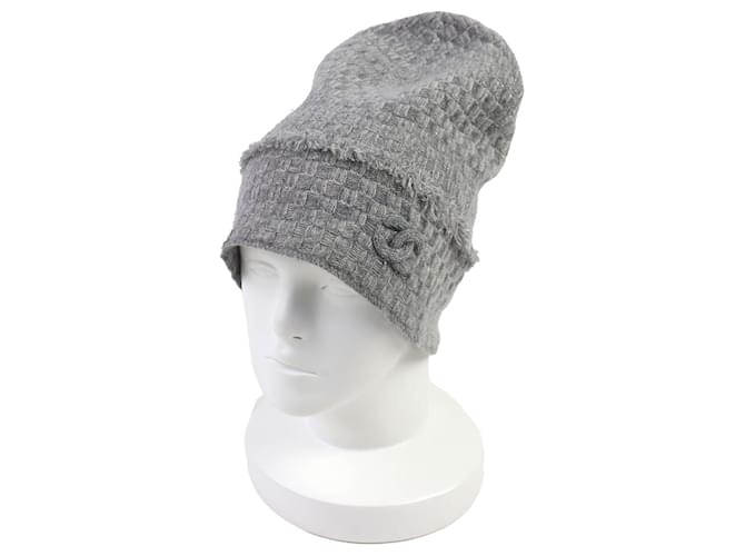 Chanel COCO Mark Kaschmir Strickmütze Braun - Ansicht 3