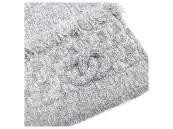 Chanel COCO Mark Kaschmir Strickmütze Braun - Ansicht 7