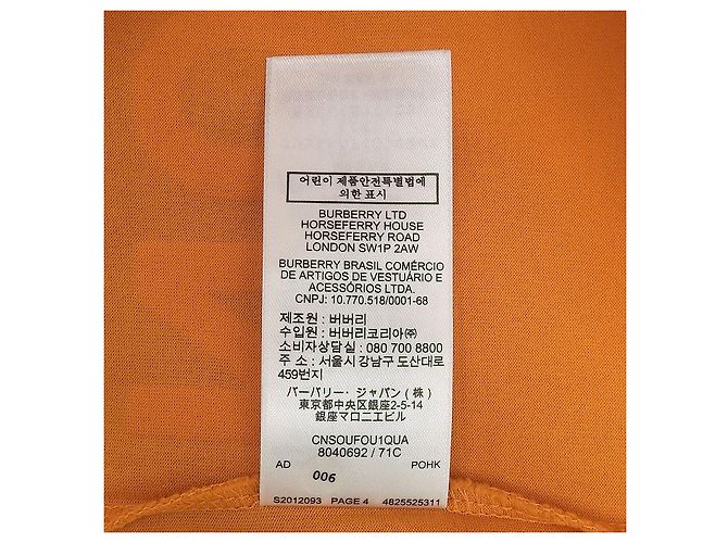 Camiseta de algodón Burberry Naranja - vista 7