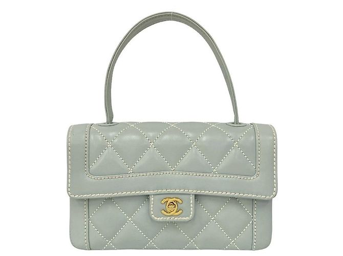 Borsa Chanel Matelasse Coco Wild Stitch Leather Blu Blu chiaro - vista 2