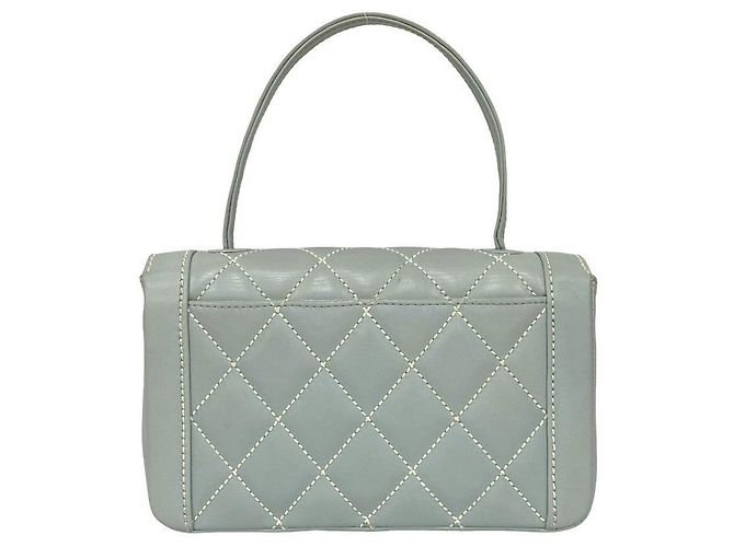 Borsa Chanel Matelasse Coco Wild Stitch Leather Blu Blu chiaro - vista 4
