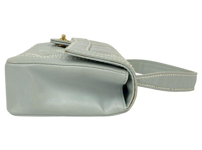 Borsa Chanel Matelasse Coco Wild Stitch Leather Blu Blu chiaro - vista 7