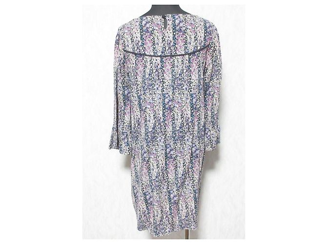 Autre Marque Ph Kleid mit blauem Blumenprint Lila - Ansicht 2
