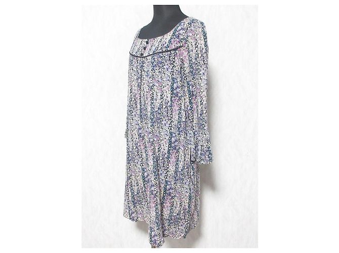 Autre Marque Ph Kleid mit blauem Blumenprint Lila - Ansicht 3