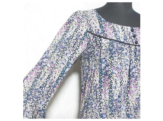 Autre Marque Ph Kleid mit blauem Blumenprint Lila - Ansicht 4