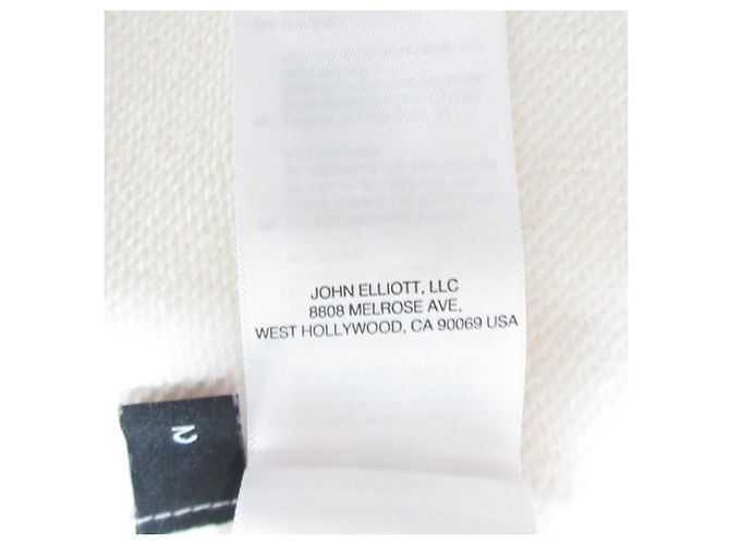 Autre Marque John Elliott Sweatshirt mit Reißverschluss am Saum Weiß Aus weiß - Ansicht 10