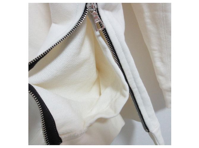 Autre Marque John Elliott Sweatshirt mit Reißverschluss am Saum Weiß Aus weiß - Ansicht 5