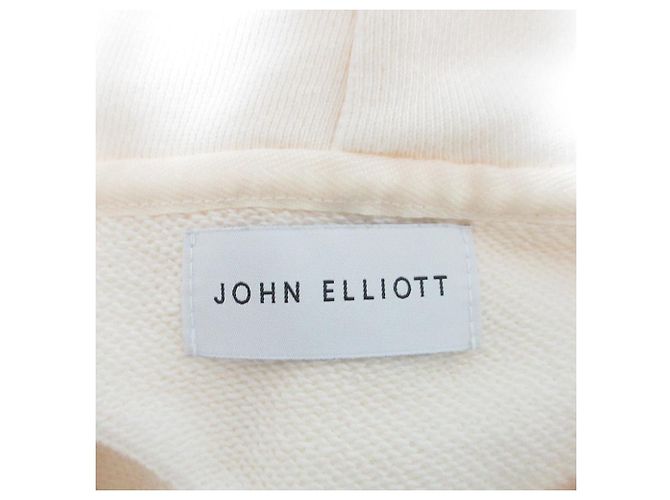 Autre Marque John Elliott Sweatshirt mit Reißverschluss am Saum Weiß Aus weiß - Ansicht 7