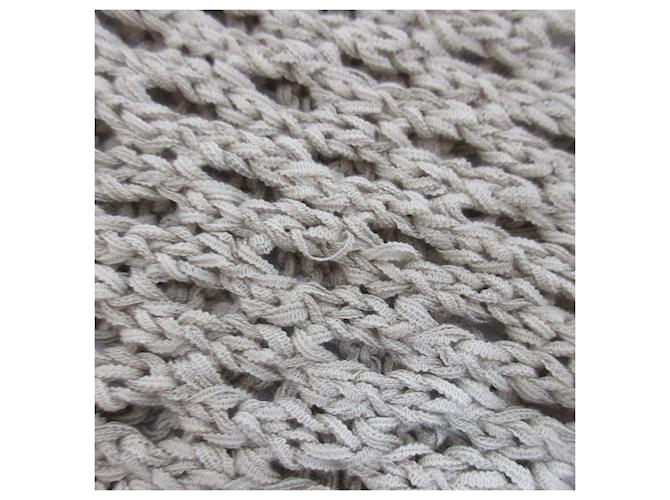 Autre Marque UN3D. Strickpullover mit Mesh-Fransen Beige - Ansicht 10