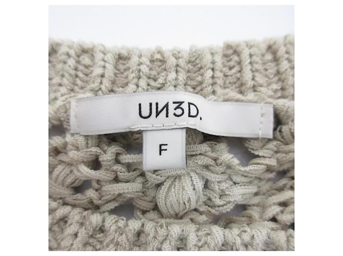 Autre Marque UN3D. Strickpullover mit Mesh-Fransen Beige - Ansicht 8