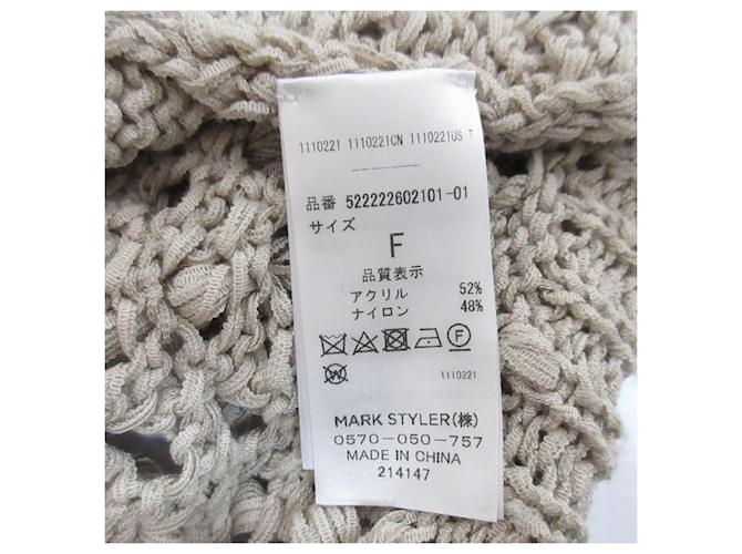 Autre Marque UN3D. Strickpullover mit Mesh-Fransen Beige - Ansicht 9