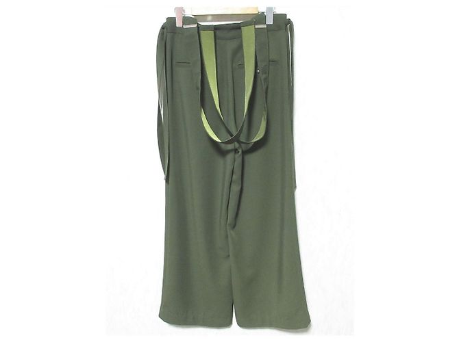 Autre Marque Calças Bootcut com suspensório UN3D. Verde Caqui - vista 2