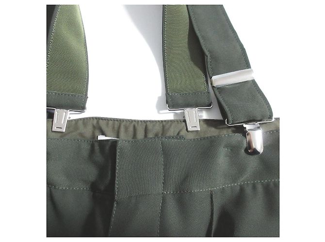 Autre Marque Calças Bootcut com suspensório UN3D. Verde Caqui - vista 5