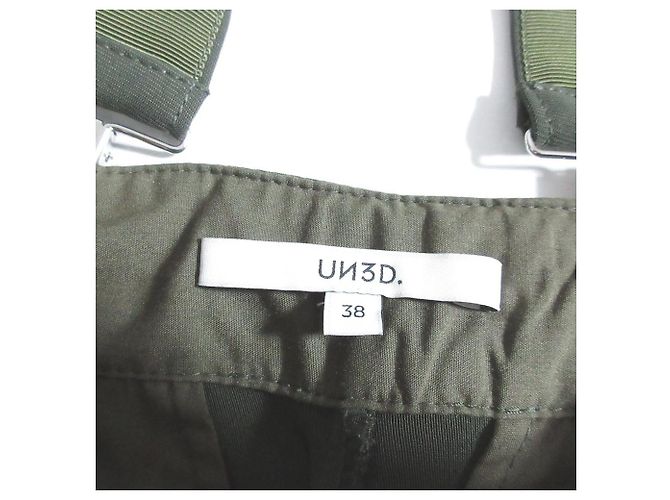 Autre Marque Calças Bootcut com suspensório UN3D. Verde Caqui - vista 7