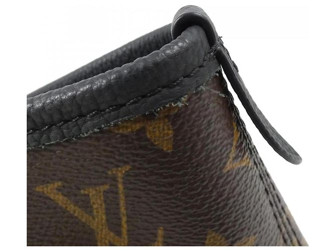 Louis Vuitton Monogram Neverfull Inside Out Canvas Tote Bag aus beschichtetem Kalbsleder Braun Schwarz - Ansicht 3