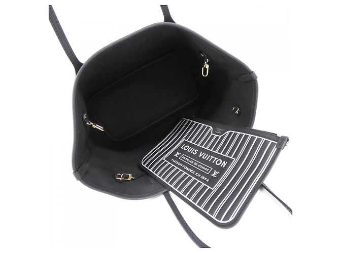 Louis Vuitton Monogram Neverfull Inside Out Canvas Tote Bag aus beschichtetem Kalbsleder Braun Schwarz - Ansicht 5