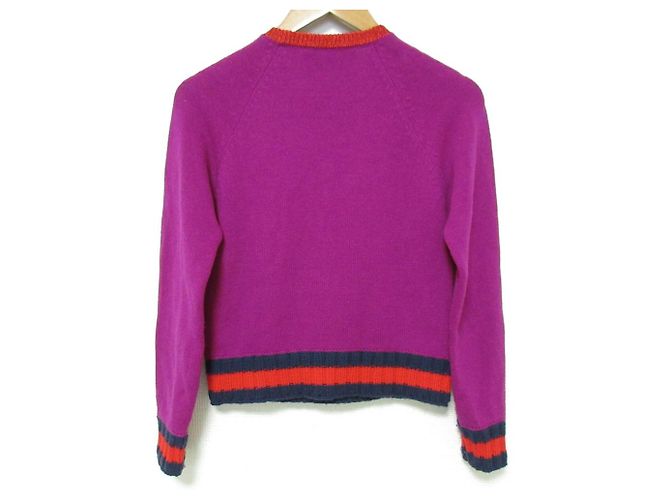 Gucci Strawberry Bijou Web Line Strickware Lila - Ansicht 2