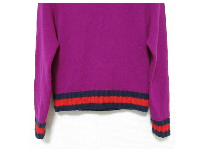 Gucci Strawberry Bijou Web Line Strickware Lila - Ansicht 6