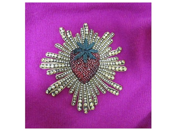 Gucci Strawberry Bijou Web Line Strickware Lila - Ansicht 7