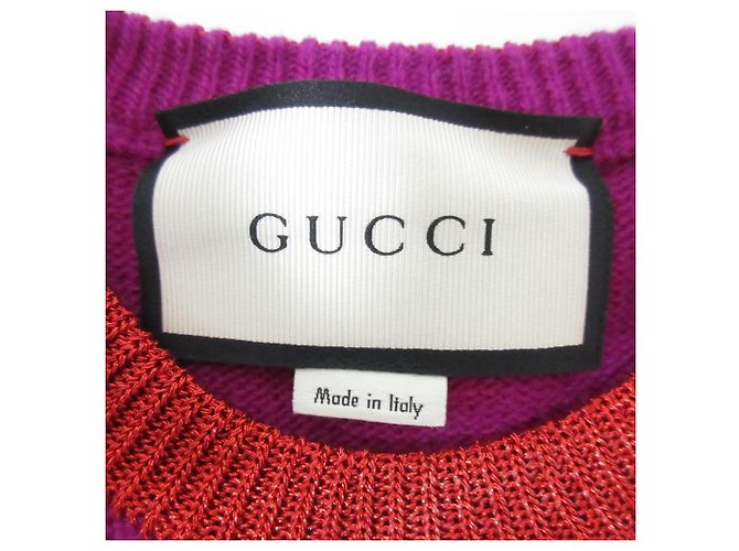 Gucci Strawberry Bijou Web Line Strickware Lila - Ansicht 8