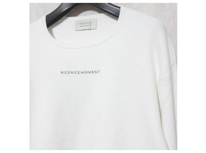 Autre Marque NICENICE MOMENT Strickoberteil mit Print Weiß - Ansicht 3