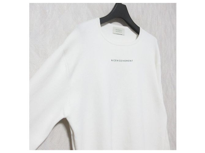 Autre Marque NICENICE MOMENT Strickoberteil mit Print Weiß - Ansicht 4