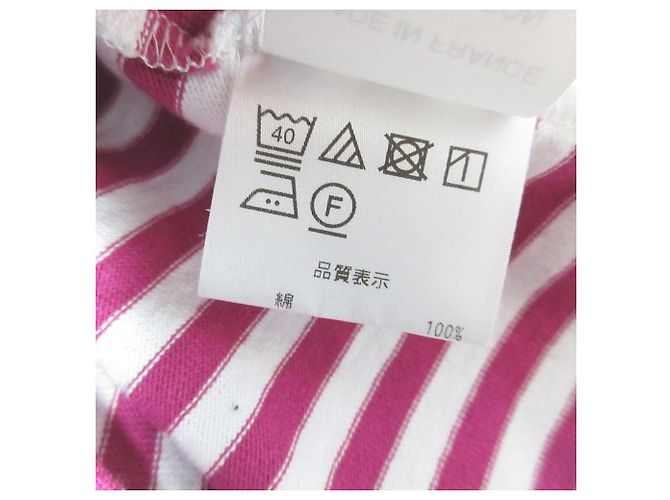 Autre Marque Camiseta de algodón a rayas Le Minor Blanco Púrpura - vista 7
