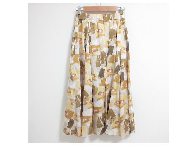 Autre Marque Falda irregular ANAYI con estampado de flores pintadas Amarillo - vista 2