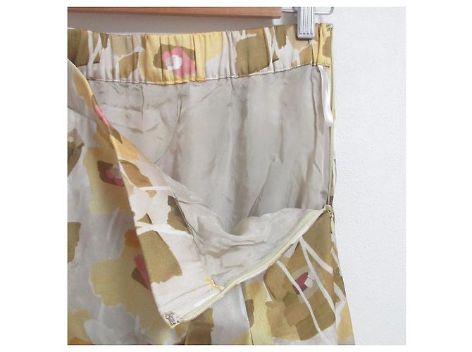 Autre Marque Falda irregular ANAYI con estampado de flores pintadas Amarillo - vista 4