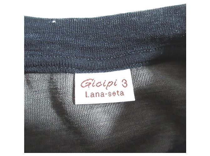 Autre Marque Woll-Seide-Strickware Gicipi Braun - Ansicht 4