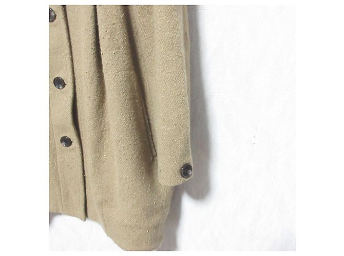 Abrigo de mezcla de lana y angora luxe theory Beige - vista 4